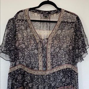 Torrid swim cover up floral dress size 2